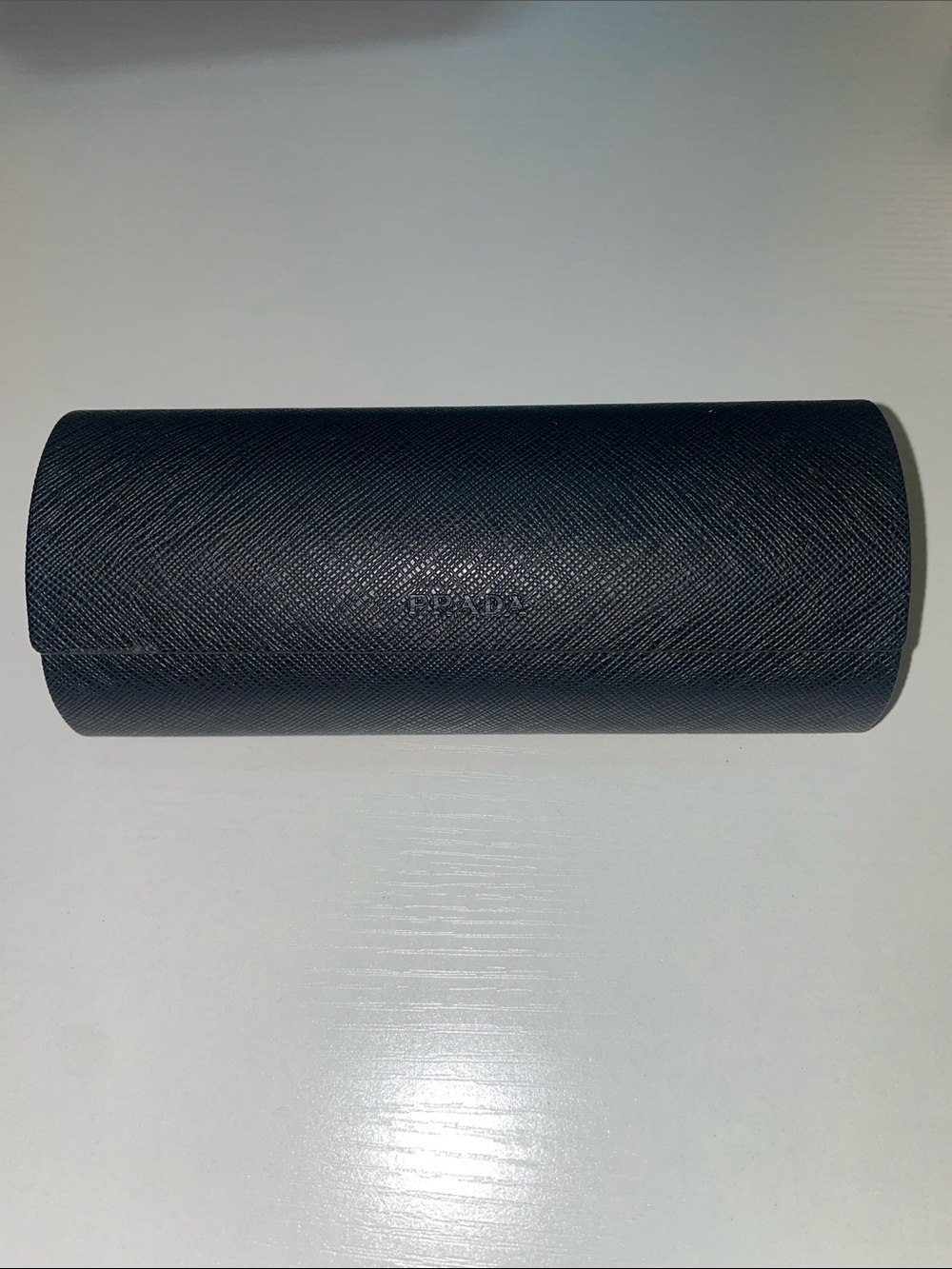 Prada Black Textured Saffiano Sunglasses Case